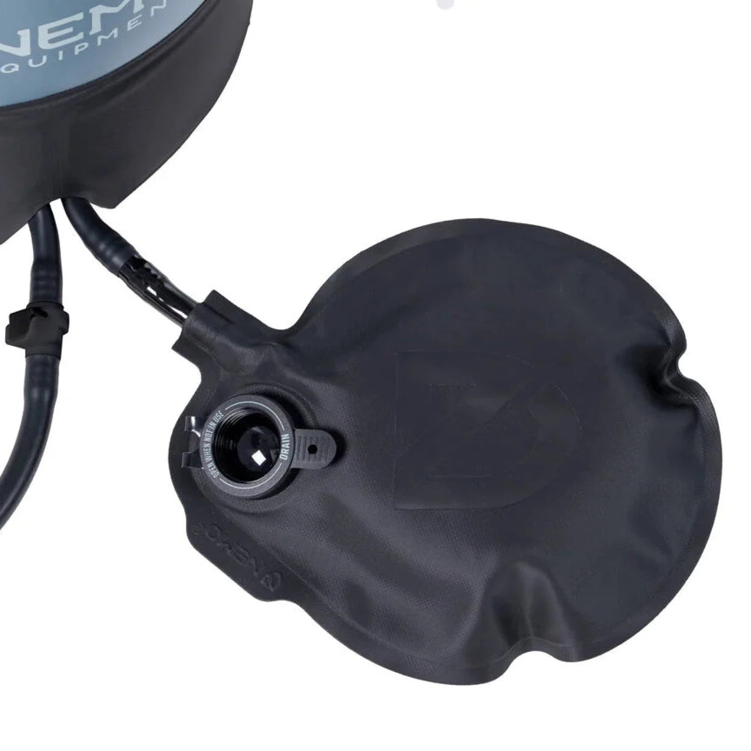 NEMO Helio™ LX Portable Pressure Shower in fortress & silt, pump detail view
