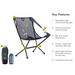 NEMO Moonlite™ Reclining Camp Chair in black pearl, features view