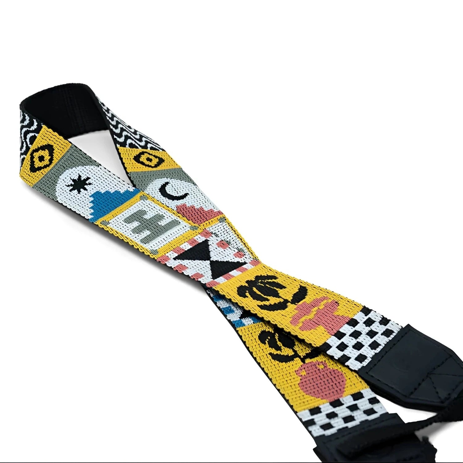 NOCS Woven Tapestry Binoculars Strap in itza, upclose