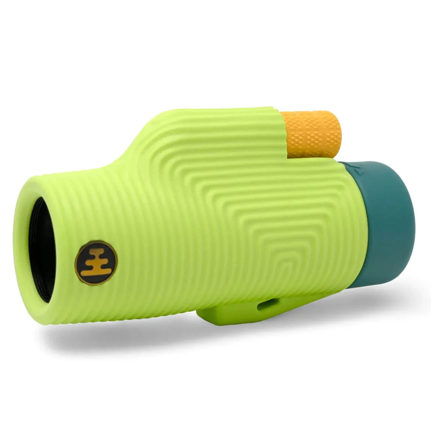 NOCS Zoom Tube 8x32 in chartruese, front angled view