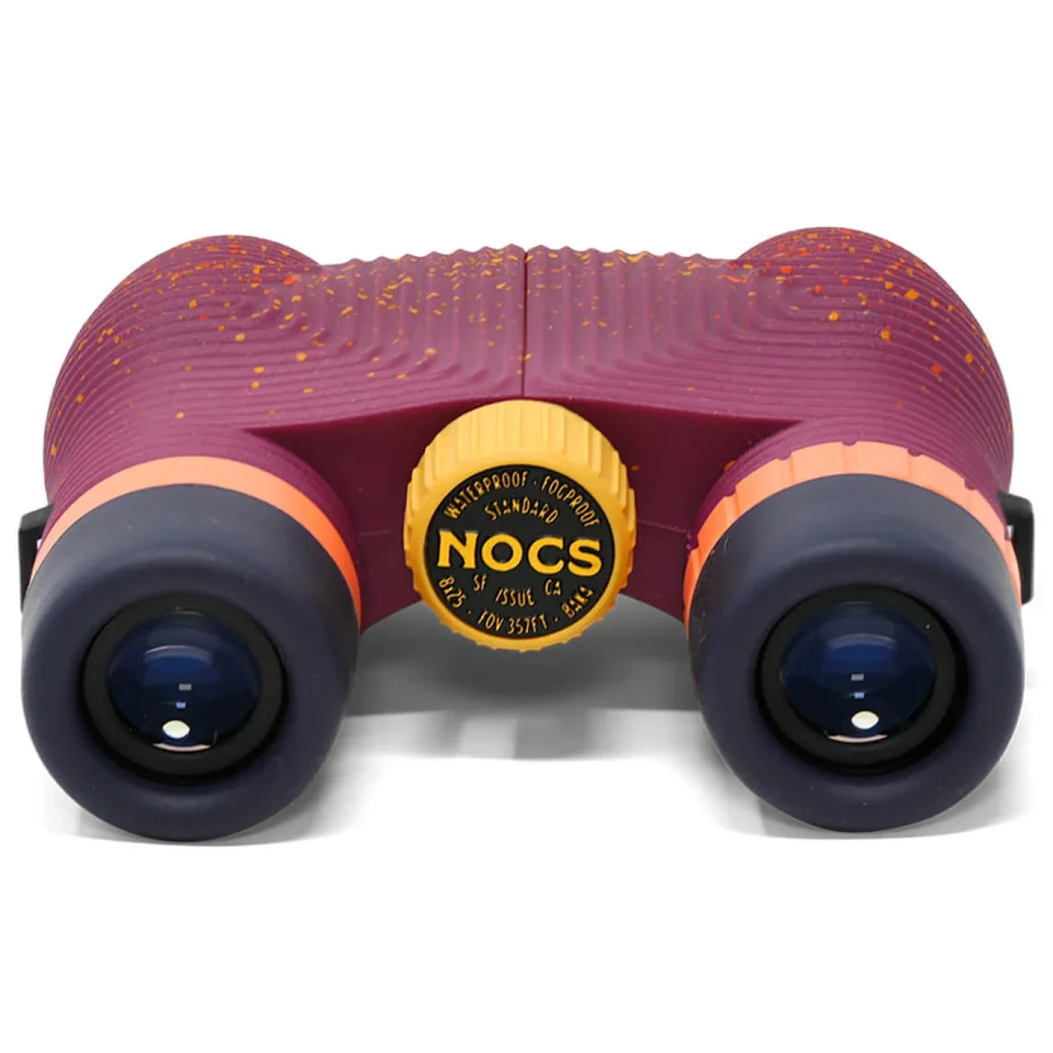NOCS Standard Issue 8x25 Waterproof Binoculars in golden hour pink limited edition, back view