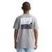 The North Face M’s Short-Sleeve Brand Proud Tee, TNF Medium Grey Heather/TNF White, back view on model