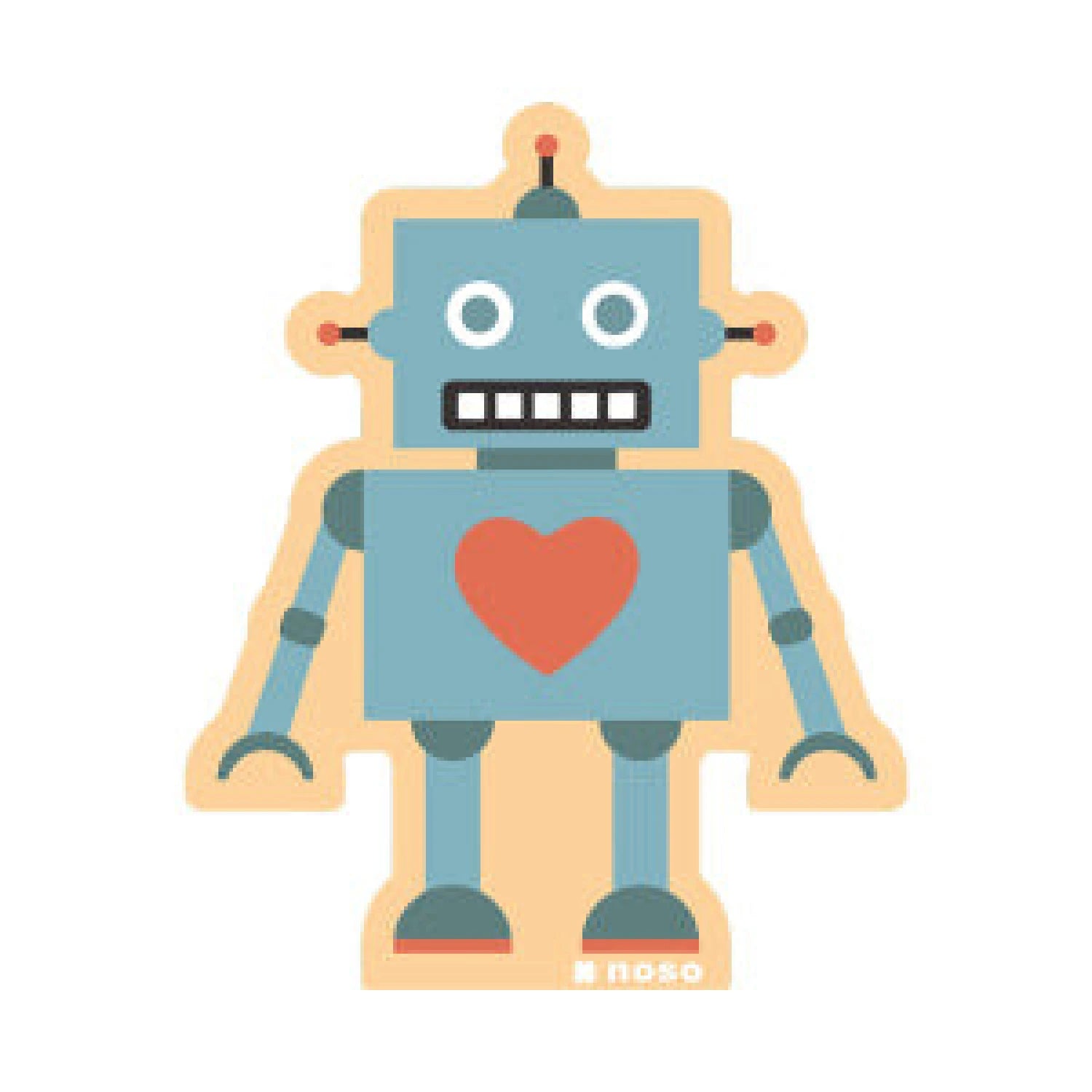 NoSo Gear Repair Patch heart robot