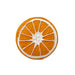 Oli & Carol Fruit & Veggie Baby Teether Toy - Clemantine Orange - Orange and white Orange teether.