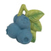 Oli & Carol Fruit & Veggie Baby Teether Toy- Jerry the Blueberry. Blue berries and green leaves.