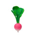 Oli & Carol Fruit & Veggie Baby Teether Toy - Ramona Radish. Pink and green radish teether.