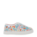Oomphies Baby Robin Slip-On Shoe in floral/white, side view