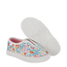 Oomphies Baby Robin Slip-On Shoe in floral/white, sole view