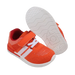 Oomphies Baby Wynn Hook & Loop Sneaker in orange/red, sole view