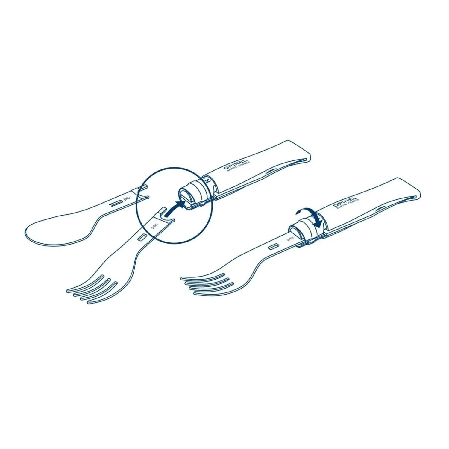 Opinel Picnic+ Cutlery Insert Set Inserting Instructions