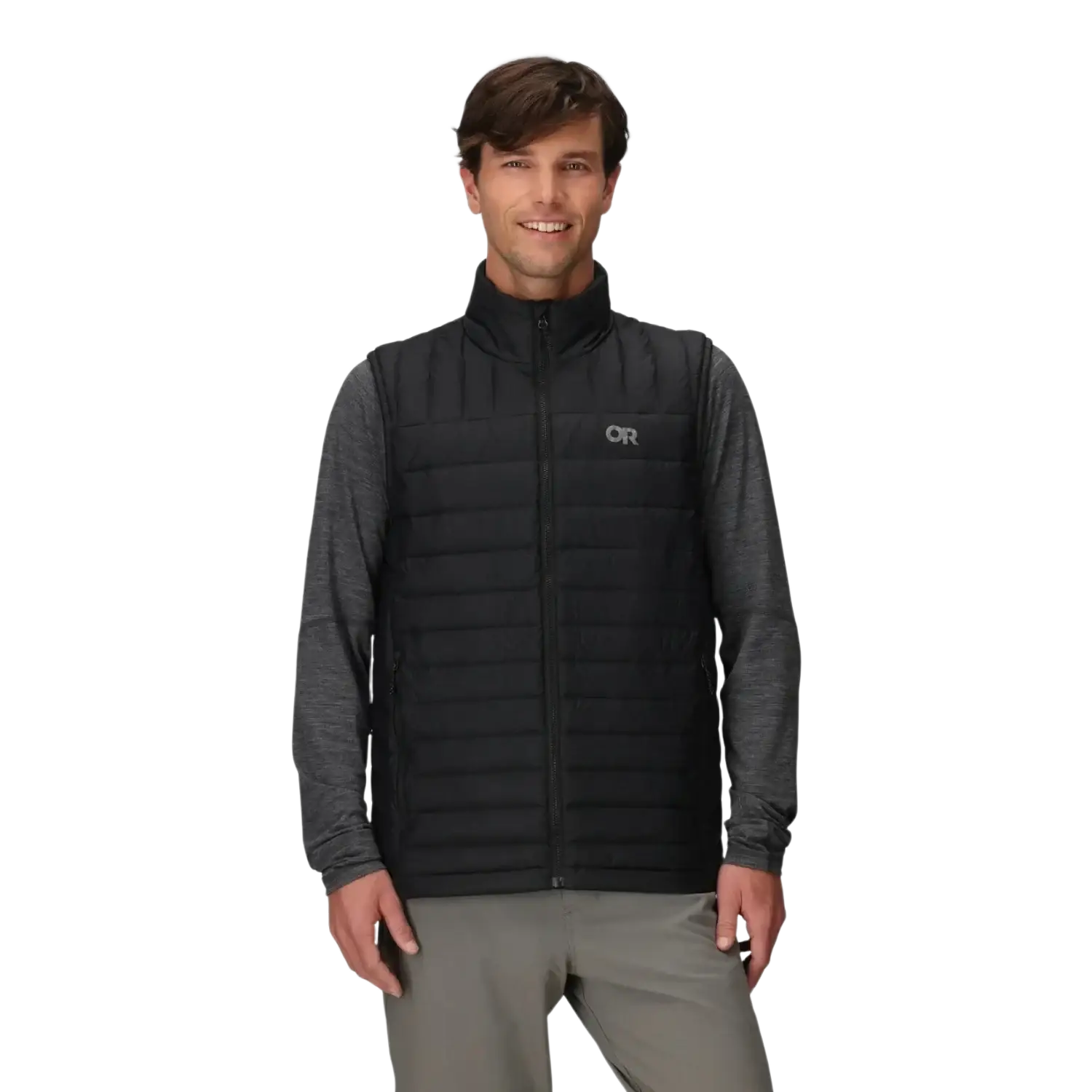 Outdoor Research Men's Transcendent Down Vest, front view