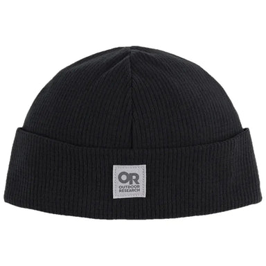 Outdoor Research Trail Mix Beanie, Black, front view 