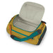 Osprey Daylite™ Duffel 45 in Yellow Tunnel Vision, top view of bag open 