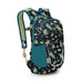 Osprey's Daylite Jr. Backack for Kids in space travel print and vintage blue front side angle