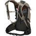 Osprey Raptor 14L Backpack with Reservoir in pediment grey, back angled view