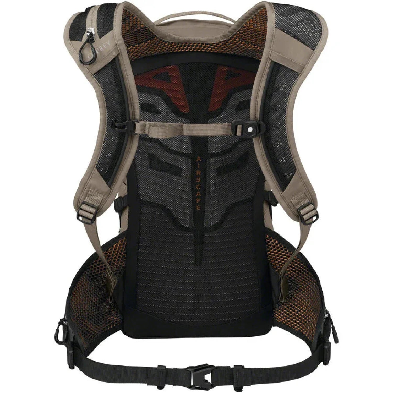 Osprey Raptor 14L Backpack with Reservoir in pediment grey, back view