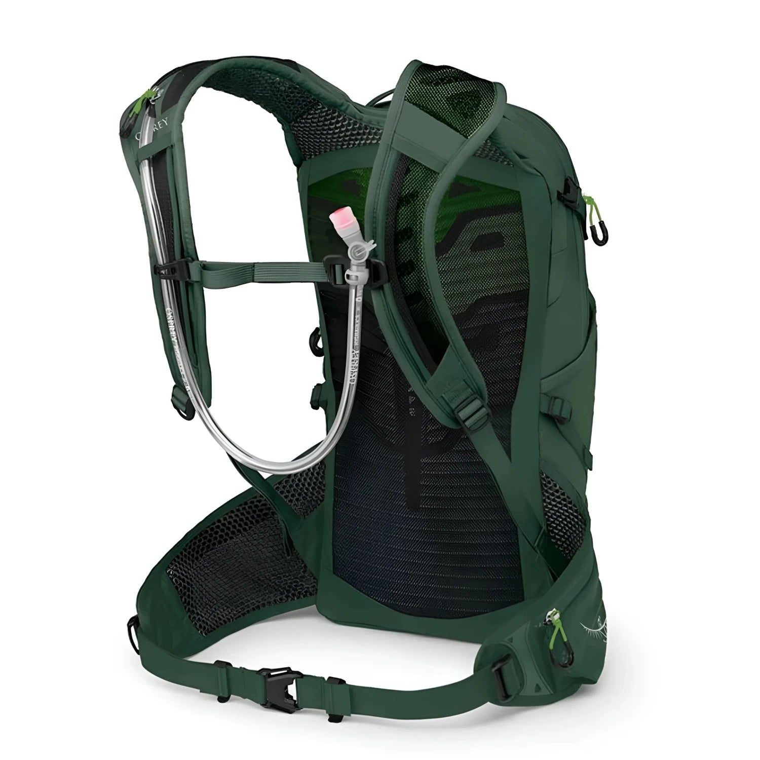 Osprey Raptor 14L Backpack with Reservoir in tundra green, back view