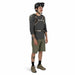 Osprey Raptor LT 12 Bike Hydration Pack in Pediment Grey Black, front view on model 