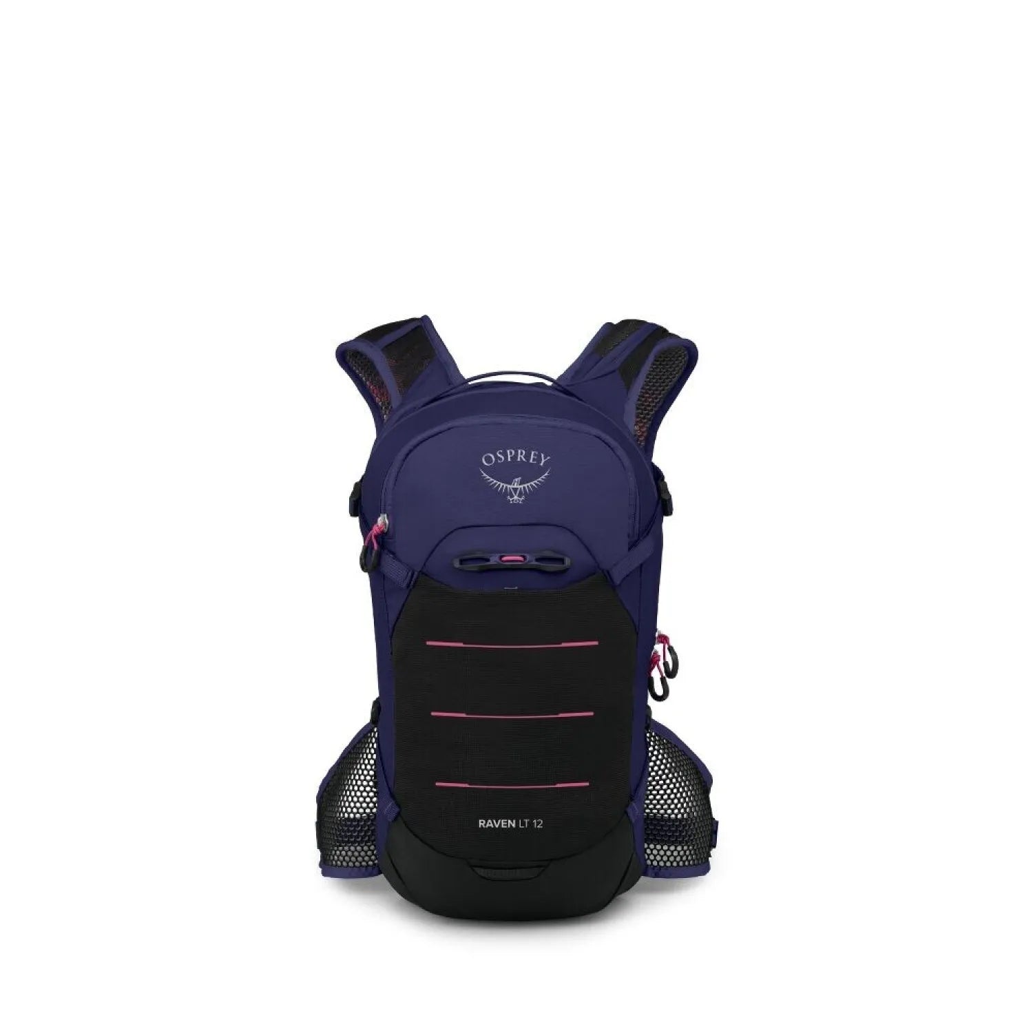 Osprey Raven LT 12 Bike Hydration Pack in Deep Fig Black, front view