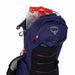 Osprey Raven LT 12 Bike Hydration Pack in Deep Fig Black, view of reservoir 