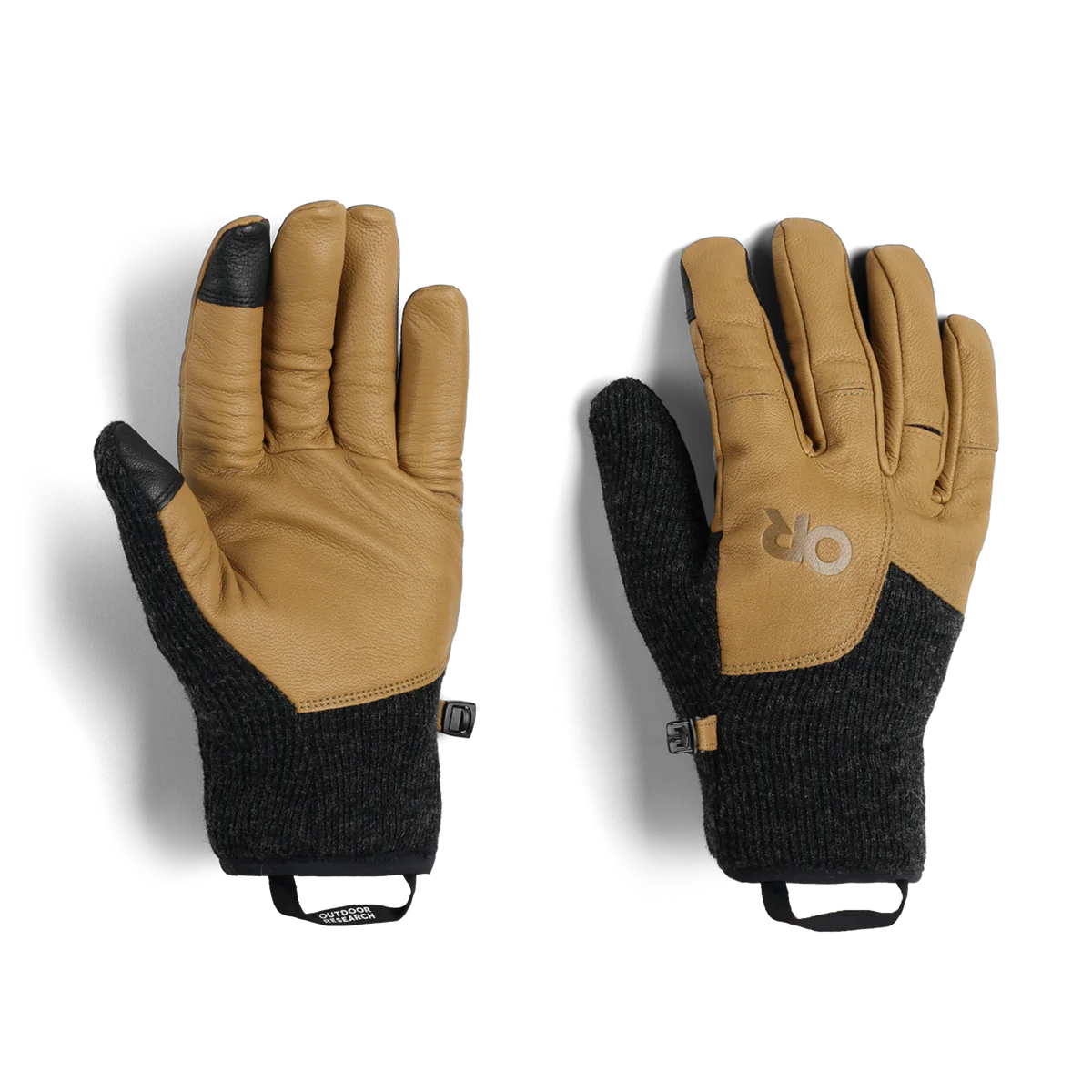 Outdoor Research Men's Flurry Driving Gloves shown in the Black color option.