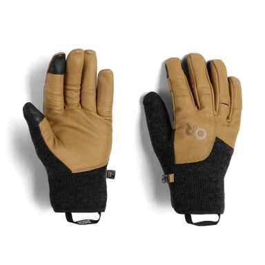 Outdoor Research Men's Flurry Driving Gloves shown in the Black color option.