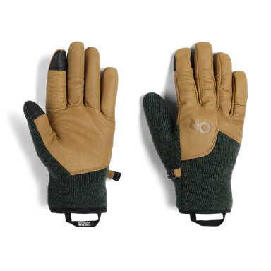 Outdoor Research Men's Flurry Driving Gloves shown in the Grove color option.