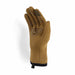 Outdoor Research Commuter Windstopper Gloves shown in the Coyote color option. Side view.