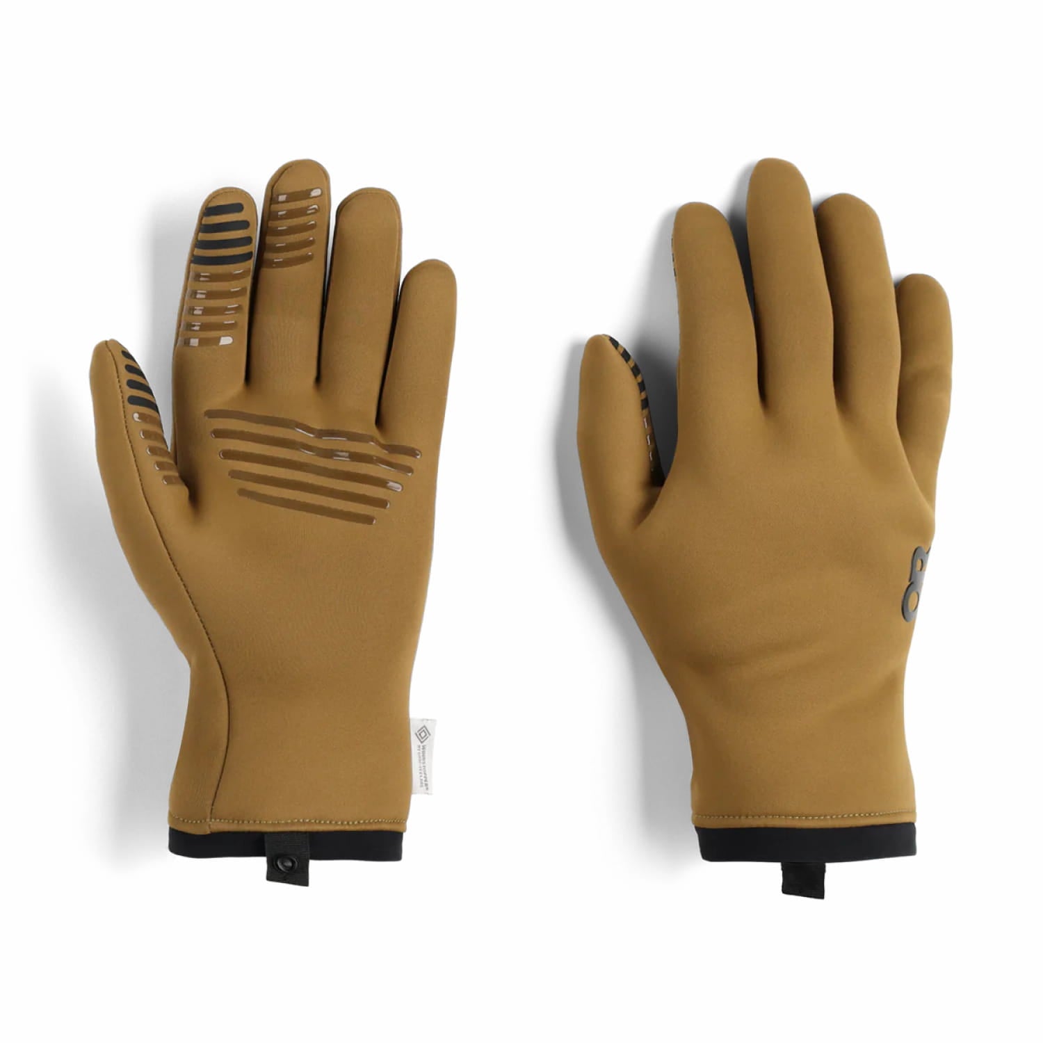 Outdoor Research Commuter Windstopper Gloves shown in the Coyote color option .