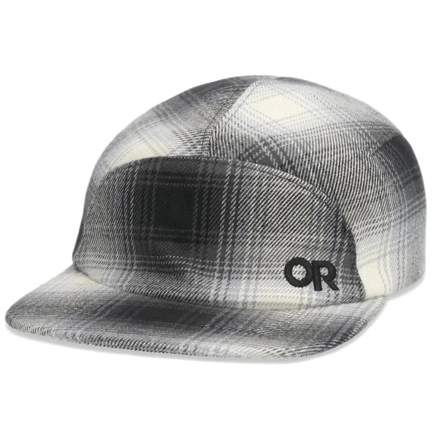 Outdoor Research Feedback Flannel Cap shown in Black, front view.
