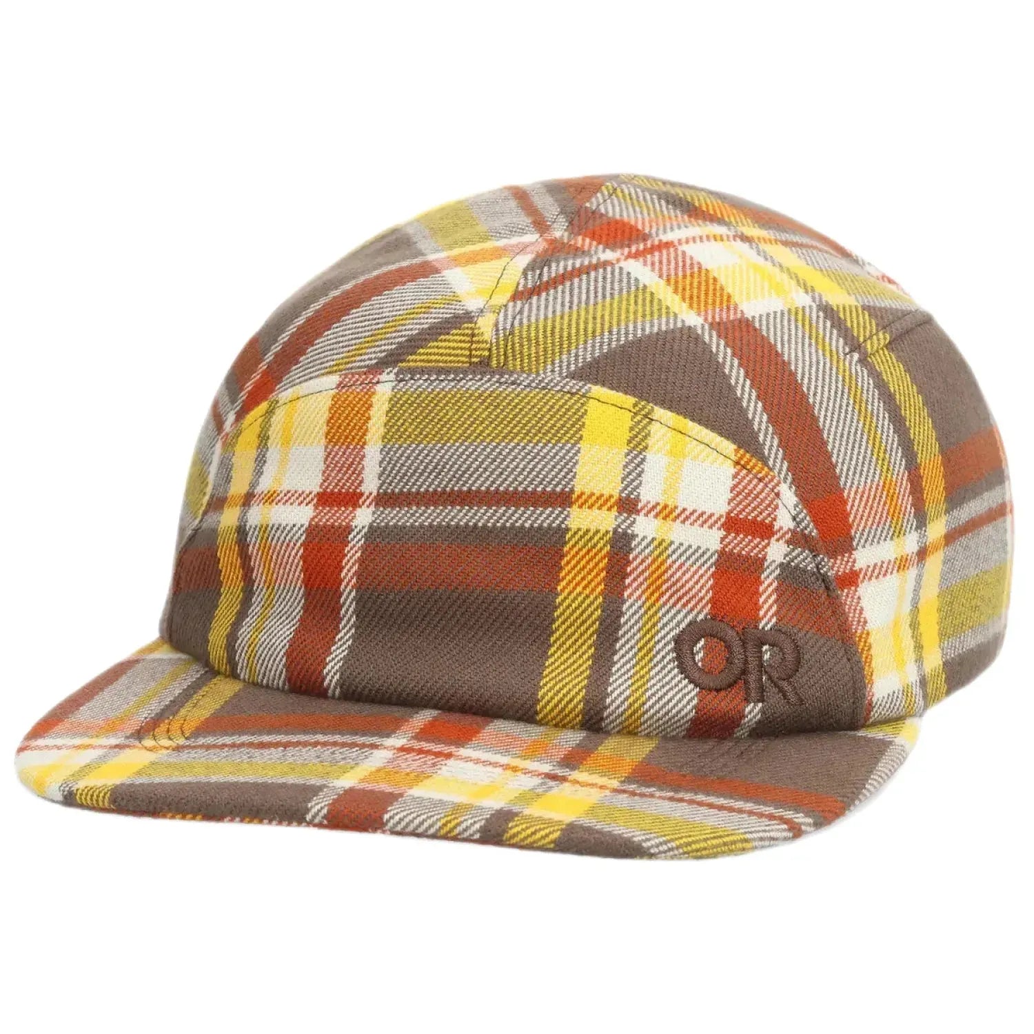 Outdoor Research Feedback Flannel Cap shown in Hickory, front view.