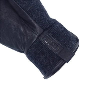 Outdoor Research Flurry Solstice Mitts shown in the Black color option, cuff detail.