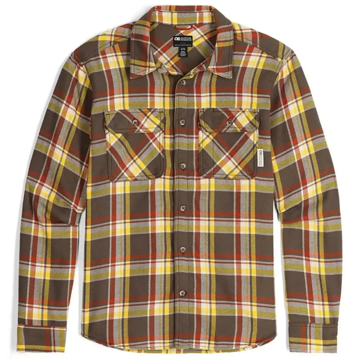 Outdoor Research Men's Feedback Flannel Twill Shirt Flat Front View