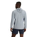 Outdoor Research Men's Astroman Air Sun Hoodie shown in the Slate/Cenote color option. Back view on model.