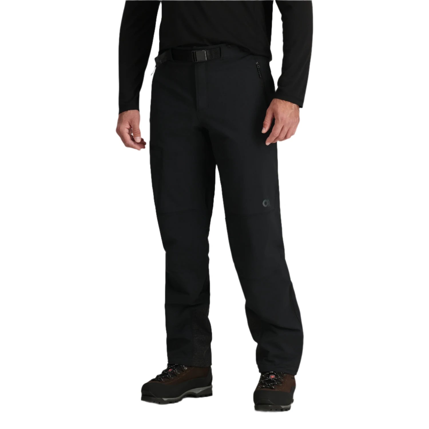 outdoor research mens cirque iii pants in black front model view