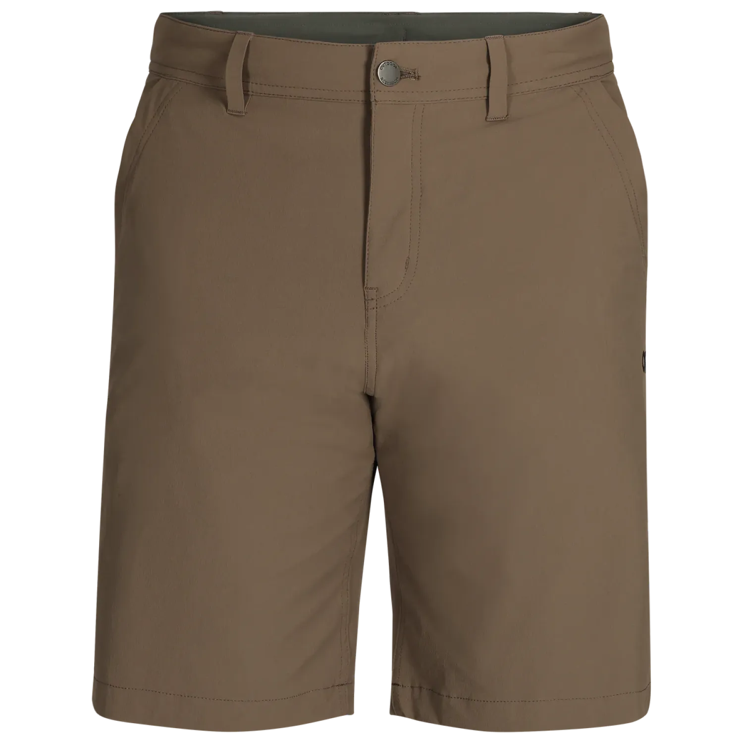 Outdoor Research Men's Ferrosi Shorts - 10" Inseam shown in the Morel color option. Front view, flat.