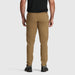 Outdoor Research Men's Rialto Fleece Lined Pants shown in the Coyote color. Back view on model.