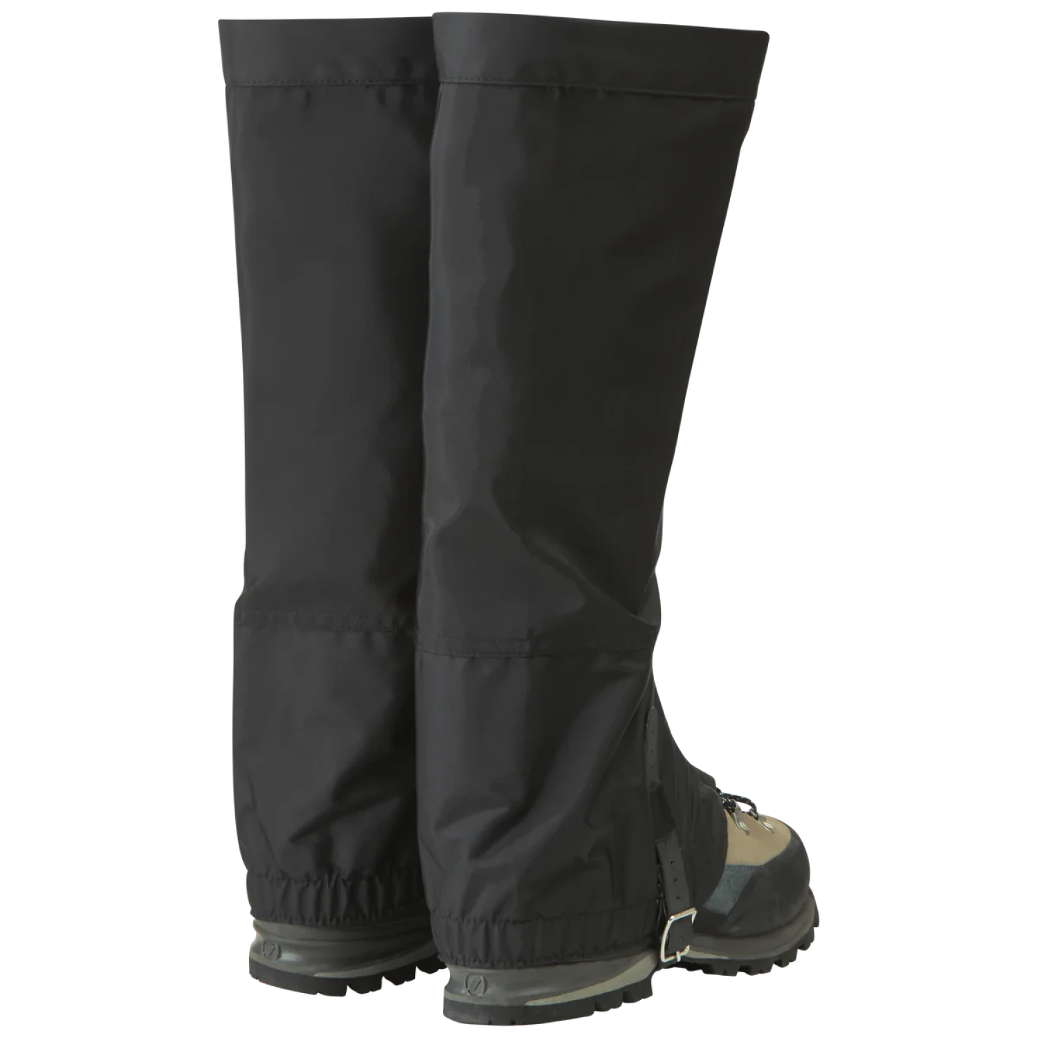 Outdoor Research Men's Rocky Mountain High Gaiters in solid black, back view