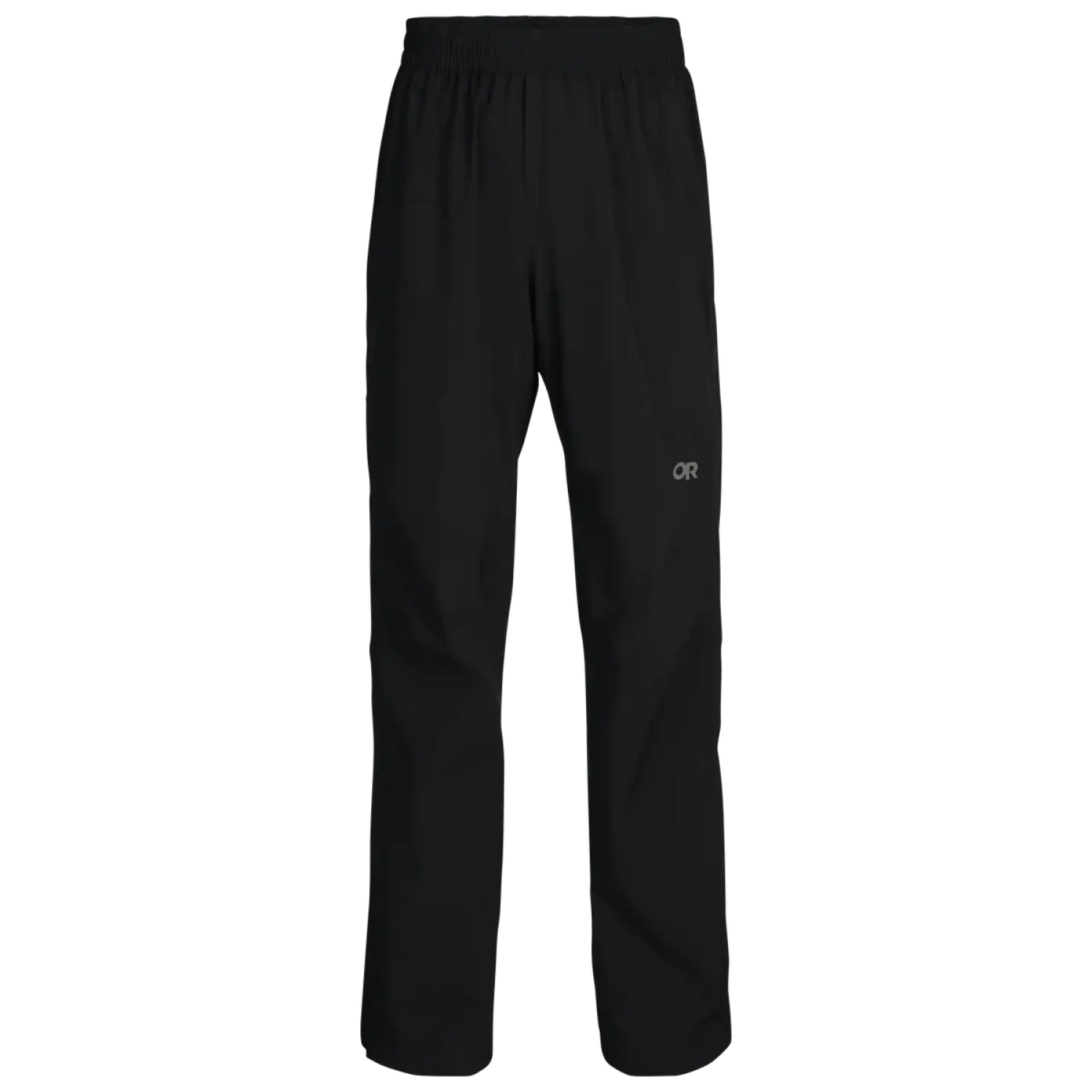 Outdoor Research Men's Stratoburst Stretch Rain Pants shown in the Black color option. 