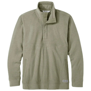 Outdoor Research® Men's Trail Mix Snap Pullover II shown in the Flint color option. Front view.