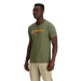 Outdoor Research Quadrise Senior Logo T-Shirt shown in the Grove color option. Angle view on model. 