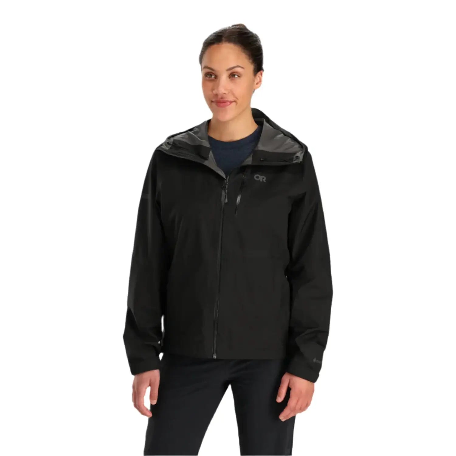 Outdoor Research W's Aspire II GORE-TEX® Jacket, Black, front view on model 