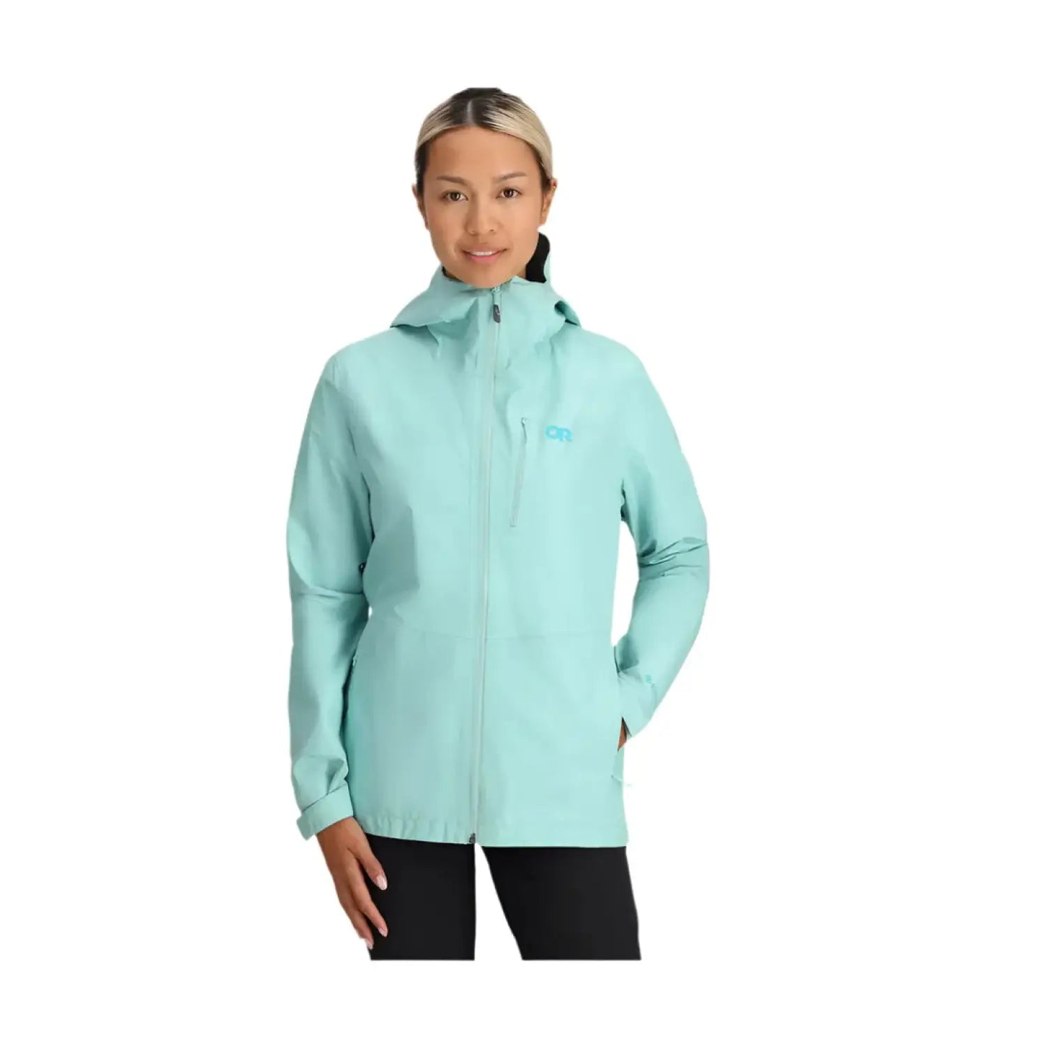 Outdoor Research W's Aspire II GORE-TEX® Jacket, Calcite, front view on model 