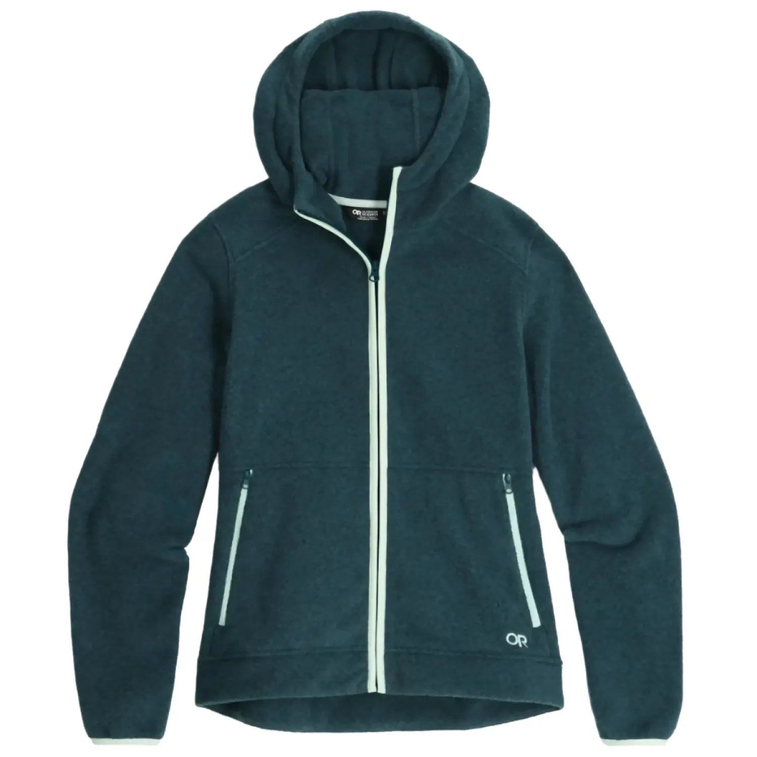 Outdoor Research Women's OR Polartec® 200 Hoodie shown in the Harbor Heather color option.