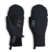 Black mittens with Outdoor Research logo on a white background