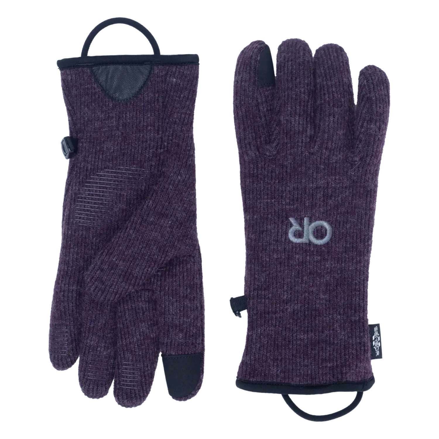 Outdoor Research Women's Flurry Sensor Gloves shown in the Amethyst color option. 