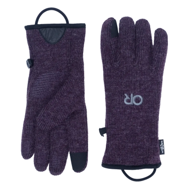 Outdoor Research Women's Flurry Sensor Gloves shown in the Amethyst color option. 