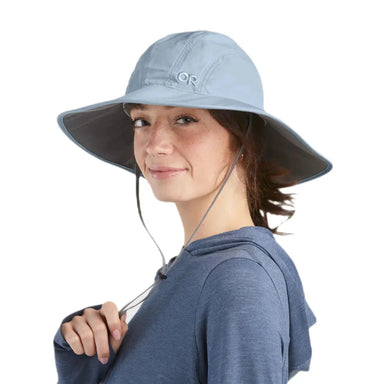 Outdoor Research® Women's Oasis Sun Hat shown in the Arctic color option. Front view on model.