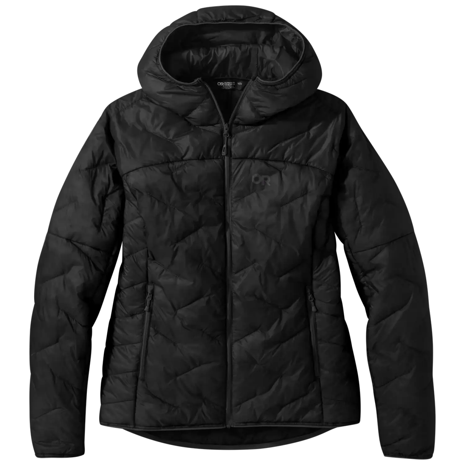 Outdoor Research Women's SuperStrand LT Hoodie shown in the Black color option.