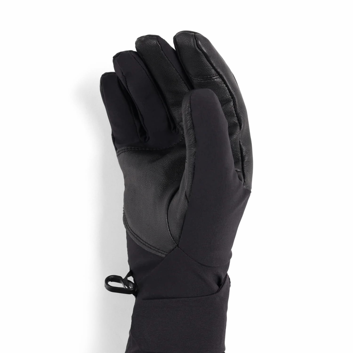 Outdoor Research Women's Sureshot Pro Gloves shown in the black color option. Back view.